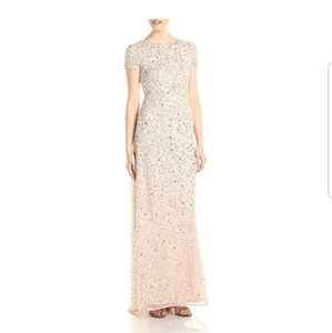 Adrianna Pappel All Over Sequin Blush Gown
